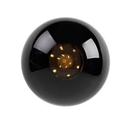 Budget 🎁 QAZQA Art Deco Deckenleuchte Messing mit schwarzem Glas - Pallon 🎉 -Deckenleuchten Verkaufs-Shop 7356 97256 6