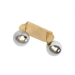 Schlussverkauf 😉 QAZQA Spot Gold 2-Licht verstellbar mit Rauchglas - Athen 😍 -Deckenleuchten Verkaufs-Shop 7394 103131 8