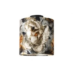 Brandneu 🤩 QAZQA Deckenleuchte schwarzer Samtschirm Blumenmuster 25 cm - Kombi 🥰 -Deckenleuchten Verkaufs-Shop 7395 104214 10