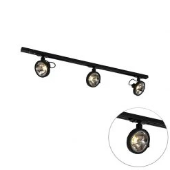 Großhandel ✨ QAZQA Schienensystem mit 3 Punkten schwarz 1-phasig - Go ⌛