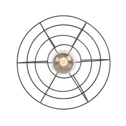 Schlussverkauf 🧨 QAZQA Vintage Deckenleuchte mit Drahtlampenschirm 37cm schwarz - Laurent 🔔 20 Schlussverkauf 🧨 QAZQA Vintage Deckenleuchte mit Drahtlampenschirm 37cm schwarz - Laurent 🔔 -Deckenleuchten Verkaufs-Shop 7414 97359 8