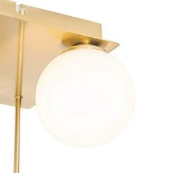 Bestes Angebot 👏 QAZQA Moderne Deckenleuchte gold mit Opalglas 5-flammig - Athens 👍 -Deckenleuchten Verkaufs-Shop 7432 105251 2