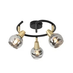 Budget 👏 QAZQA Deckenleuchte schwarz 44,5 cm mit Rauchglas 3-flammig - Vidro 🤩 18 Budget 👏 QAZQA Deckenleuchte schwarz 44,5 cm mit Rauchglas 3-flammig - Vidro 🤩 -Deckenleuchten Verkaufs-Shop 7436 102485 6