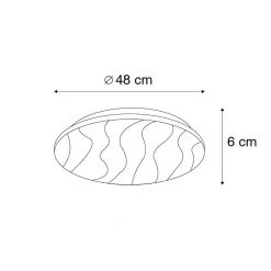 Besorgen 🎉 QAZQA Smart Deckenleuchte weiß 48 cm inkl. LED und Dimmer - Damla 😉 -Deckenleuchten Verkaufs-Shop 7438 103950 4