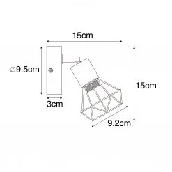 Coupon 👏 QAZQA Industriële spot zwart met hout draai- en kantelbaar - Mosh 🤩 -Deckenleuchten Verkaufs-Shop 7441 105637 3