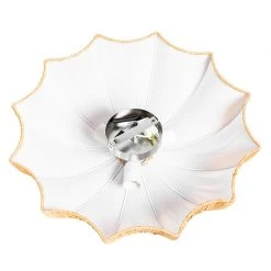 Angebote ⌛ QAZQA Design-Deckenlampe beige Seide 52 cm 3-flammig - Plu 🤩 -Deckenleuchten Verkaufs-Shop 7463 105323 8