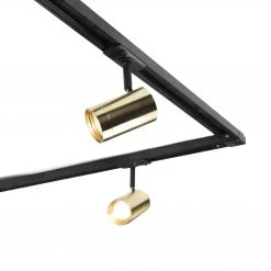 Blitzangebot ⭐ QAZQA Schienensystem mit 5 Punkten 1-phasig schwarz mit Gold - Jeana 🌟 -Deckenleuchten Verkaufs-Shop 7463 99265 7 1