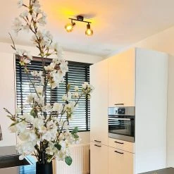 Am billigsten 🔥 QAZQA Art Deco Deckenleuchte schwarz mit Rauchglas 2-Licht - Vidro 🔔