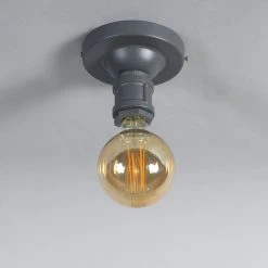 Budget 🌟 QAZQA Industrielle Deckenlampe dunkelgrau - Plumber 1 🛒 13 Budget 🌟 QAZQA Industrielle Deckenlampe dunkelgrau - Plumber 1 🛒 -Deckenleuchten Verkaufs-Shop 7490 93261 6