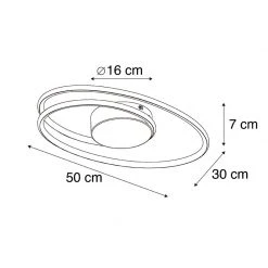 Blitzangebot 😀 QAZQA Design Deckenleuchte Gold inkl. LED 3-Stufen dimmbar - Rowan 🤩 -Deckenleuchten Verkaufs-Shop 7495 99069 4