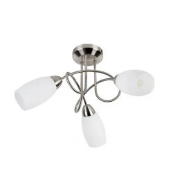 Budget ❤️ QAZQA Klassische Deckenlampe Stahl 3 Lichter - Fortress 🎁 -Deckenleuchten Verkaufs-Shop 7510 96628 10