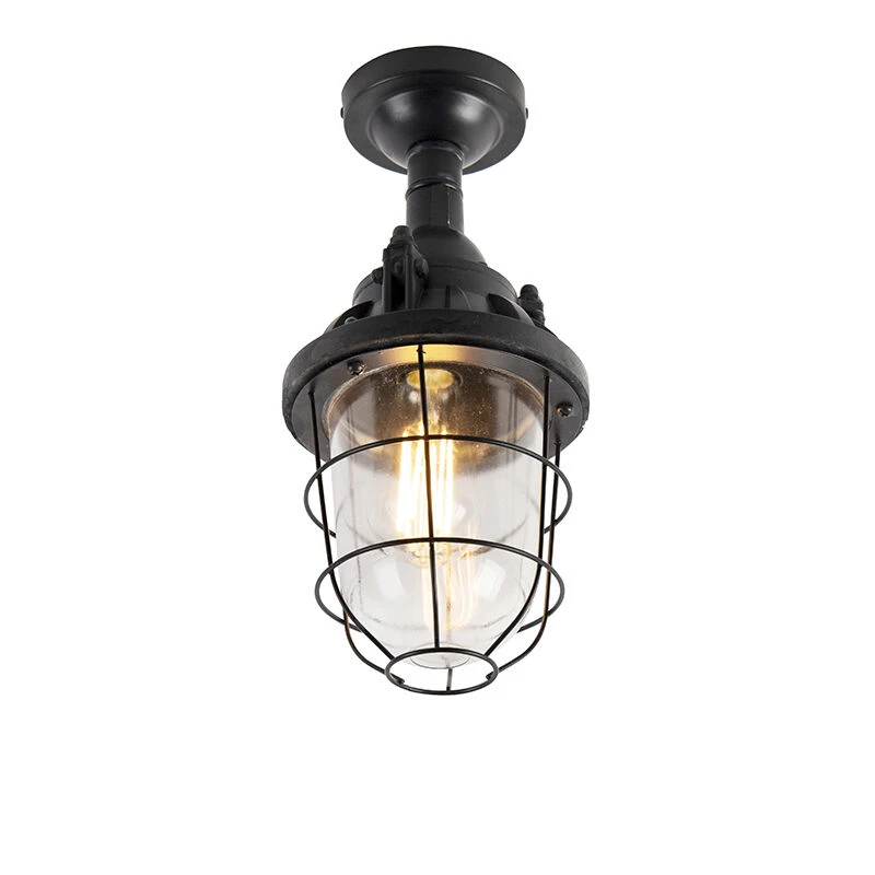 Besorgen 👏 QAZQA Industriedeckenleuchte schwarz - Cabin ⌛ 3 Besorgen 👏 QAZQA Industriedeckenleuchte schwarz - Cabin ⌛ – Bild 3