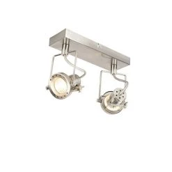 Schlussverkauf 💯 QAZQA Industrie Spot Stahl 2-flammig schwenkbar - Suplux 😍 -Deckenleuchten Verkaufs-Shop 7557 94733 2