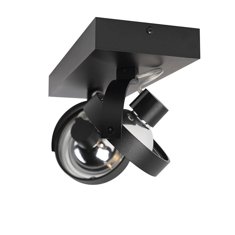 Am billigsten 🔔 QAZQA Design Spot schwarz verstellbar 2-flammig inkl. LED - Go ⌛ 5 Am billigsten 🔔 QAZQA Design Spot schwarz verstellbar 2-flammig inkl. LED - Go ⌛ – Bild 5