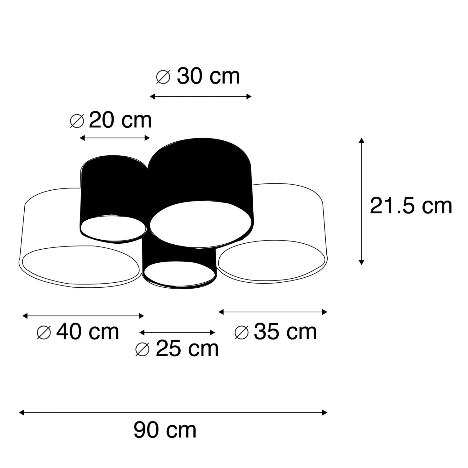Billig 🎁 Trio Leuchten Design Deckenleuchte mehrfarbig 5-Licht - Sectos 🛒 4 Billig 🎁 Trio Leuchten Design Deckenleuchte mehrfarbig 5-Licht - Sectos 🛒 – Bild 4