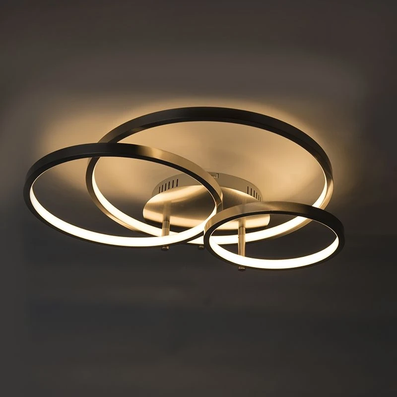 Schlussverkauf ⭐ QAZQA Moderne Deckenleuchte Stahl inkl. LED und Dimmer - Rondas ❤️ 10 Schlussverkauf ⭐ QAZQA Moderne Deckenleuchte Stahl inkl. LED und Dimmer - Rondas ❤️ – Bild 10