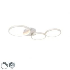 Bestpreis 🌟 QAZQA Deckenleuchte Stahl inkl. LED 3-Stufen dimmbar 3-flammig - Pande 😀