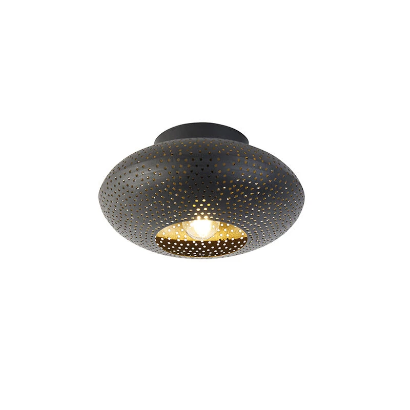 Angebote 💯 QAZQA Orientalische Deckenlampe schwarz mit Gold 25 cm - Radiance 🤩 3 Angebote 💯 QAZQA Orientalische Deckenlampe schwarz mit Gold 25 cm - Radiance 🤩 – Bild 3
