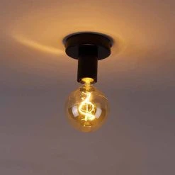 Neu 🤩 QAZQA Moderne Deckenleuchte schwarz - Facile 🎉 -Deckenleuchten Verkaufs-Shop 7621 102456 16