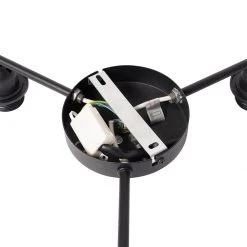 Bester Verkauf 💯 QAZQA Plafondlamp zwart met gouden binnenkant 3-lichts - Multidrum ✔️ -Deckenleuchten Verkaufs-Shop 7644 105735 8