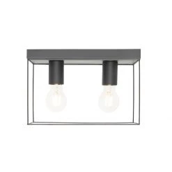 Brandneu 😉 QAZQA Minimalistische plafondlamp zwart 2-lichts - Kodi ⌛ -Deckenleuchten Verkaufs-Shop 7670 105600 6