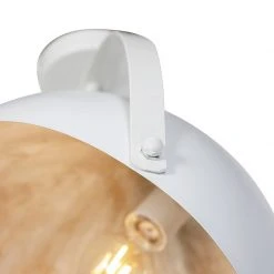 Bestes Angebot 👏 QAZQA Industrielle Deckenleuchte weiß mit gold neigbar - Magna 💯 -Deckenleuchten Verkaufs-Shop 7672 105334 4