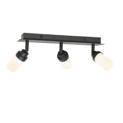 Großhandel ⌛ QAZQA Moderne badkamer spot zwart 3-lichts IP44 - Japie 👍 -Deckenleuchten Verkaufs-Shop 7691 105911 7