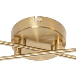 Coupon 👍 QAZQA Moderne Deckenleuchte Gold 4-Licht mit Rauchglas - Athen ⌛ -Deckenleuchten Verkaufs-Shop 7693 103132 7