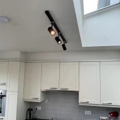 Coupon 🥰 QAZQA Modernes 1-Phasen Schienensystem mit 3 Spots schwarz - Jeana 👏 -Deckenleuchten Verkaufs-Shop 7706 94922 9