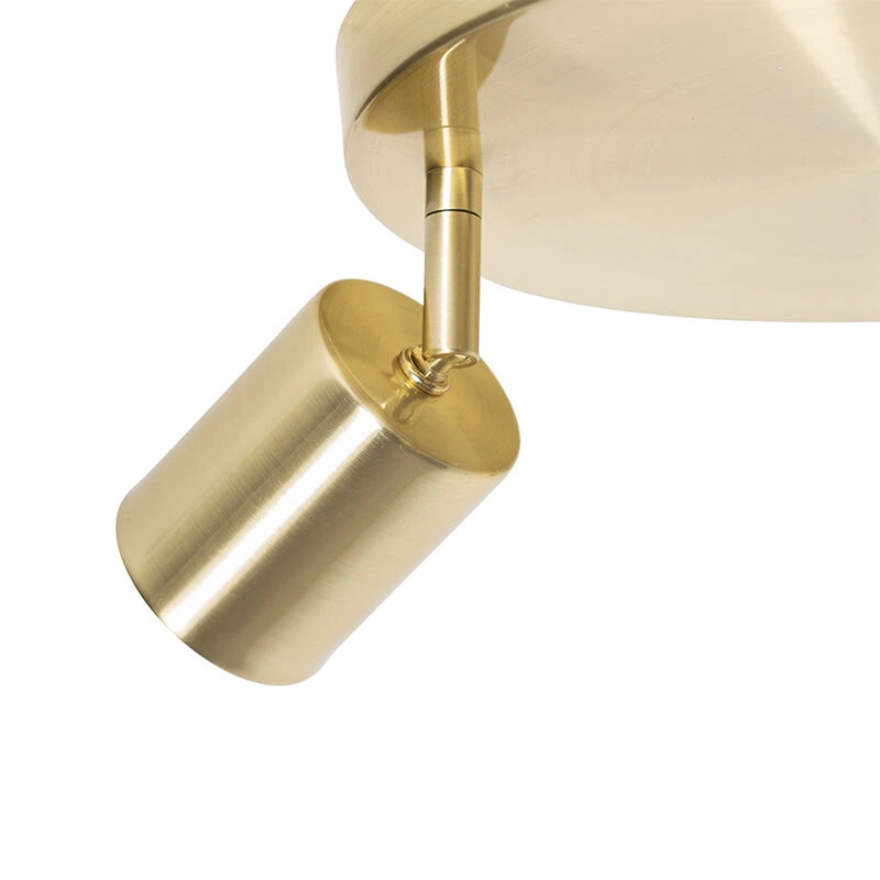 Bestes Angebot 🛒 QAZQA Moderne plafondlamp messing verstelbaar rond 3-lichts - Java ✔️ 2 Bestes Angebot 🛒 QAZQA Moderne plafondlamp messing verstelbaar rond 3-lichts - Java ✔️ – Bild 2