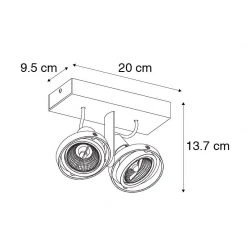 Bestes Angebot ⌛ QAZQA Professional Modernes Spotweiß 2-Licht - Master 70 😉 -Deckenleuchten Verkaufs-Shop 7737 102884 4