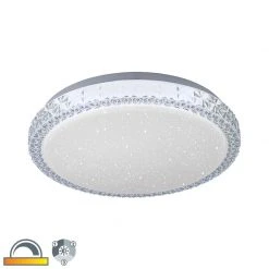 Budget 🎁 Paul Neuhaus Deckenleuchte weiß 30 cm inkl. LED mit Sternenhimmel dimmbar - Jona 👍