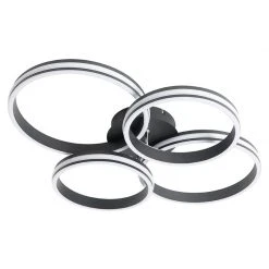 Beste Bewertungen von ✨ QAZQA Deckenleuchte schwarz inkl. LED 3-Stufen dimmbar 4-Licht - Navara 🥰 -Deckenleuchten Verkaufs-Shop 7755 104006 14