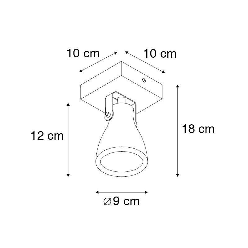 Am billigsten 🥰 QAZQA Industrieller Deckenstrahler Holz mit Beton - Creto 🛒 5 Am billigsten 🥰 QAZQA Industrieller Deckenstrahler Holz mit Beton - Creto 🛒 – Bild 5