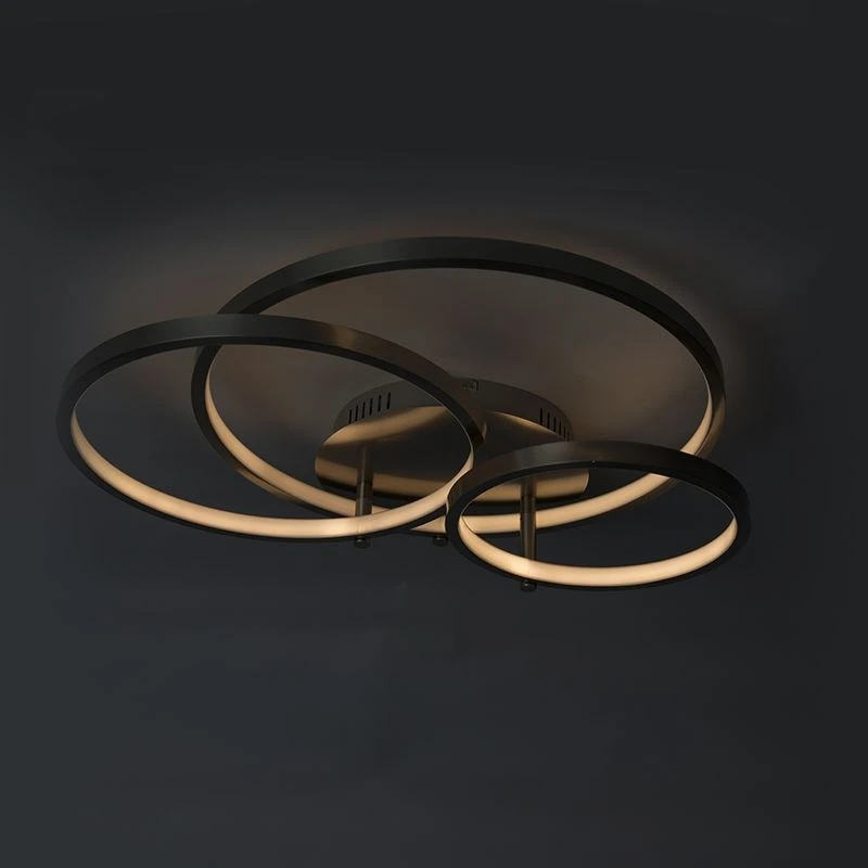 Schlussverkauf ⭐ QAZQA Moderne Deckenleuchte Stahl inkl. LED und Dimmer - Rondas ❤️ 12 Schlussverkauf ⭐ QAZQA Moderne Deckenleuchte Stahl inkl. LED und Dimmer - Rondas ❤️ – Bild 12