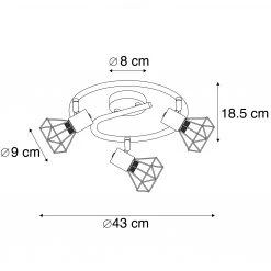 Rabatt ✔️ QAZQA Art Deco Spot Messing dreh- und neigbar - Mosh 3 👍 13 Rabatt ✔️ QAZQA Art Deco Spot Messing dreh- und neigbar - Mosh 3 👍 -Deckenleuchten Verkaufs-Shop 7784 93947 4