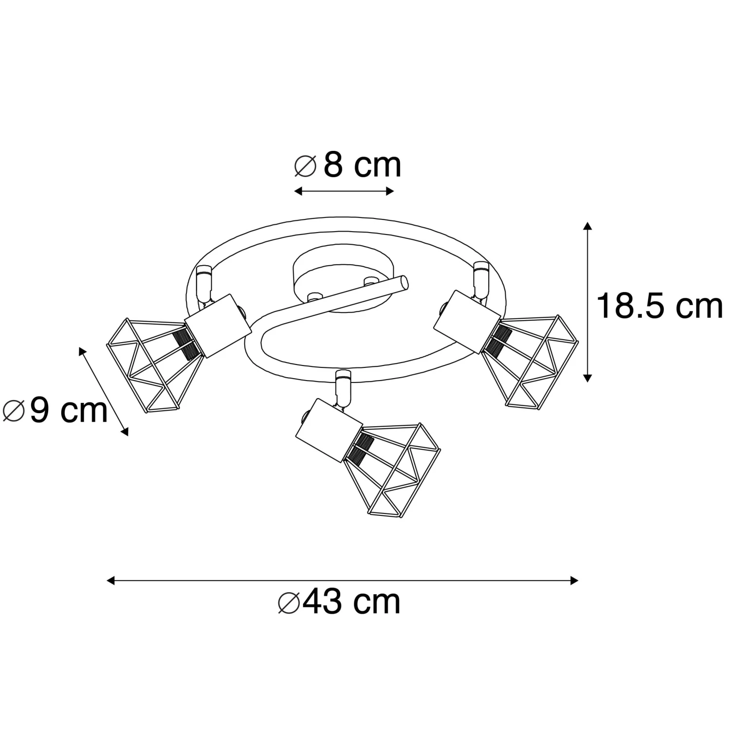 Rabatt ✔️ QAZQA Art Deco Spot Messing dreh- und neigbar - Mosh 3 👍 5 Rabatt ✔️ QAZQA Art Deco Spot Messing dreh- und neigbar - Mosh 3 👍 – Bild 5