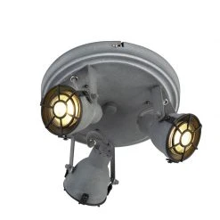 Besorgen 💯 QAZQA Robuster Spot Betonlook 3-flammig - Medox 🔥