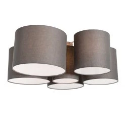 Neu 😍 QAZQA Moderne plafondlamp taupe 6-lichts - Multidrum 🔥 -Deckenleuchten Verkaufs-Shop 7817 105746 5