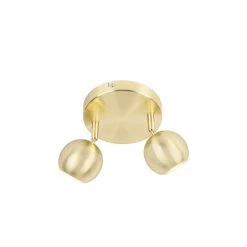 Budget 🤩 QAZQA Retro Rundstrahler Messing mit Deckenplatte 2-flammig - Gissi 👏 -Deckenleuchten Verkaufs-Shop 7822 96504 5