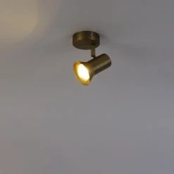 Bestpreis 🤩 QAZQA Decken - und Wandstrahler Bronze drehbar und neigbar - Karin 1 ✔️ -Deckenleuchten Verkaufs-Shop 7824 92933 13