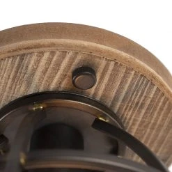 Schlussverkauf 🔔 QAZQA Intelligente Deckenleuchte schwarz mit Holz inkl. WiFi E27 - Arthur 🌟 -Deckenleuchten Verkaufs-Shop 7825 103580 3