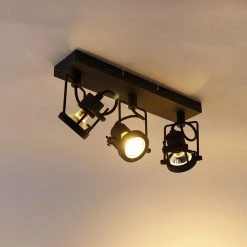 Neu 🎁 QAZQA Industriespot schwarz 3-flammig - Suplux 😍 -Deckenleuchten Verkaufs-Shop 7839 103062 12
