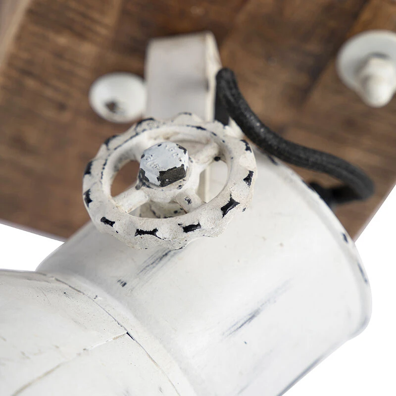 Budget 🥰 QAZQA Industriespot weiß mit Mangoholz 18 cm - Mangos 🧨 6 Budget 🥰 QAZQA Industriespot weiß mit Mangoholz 18 cm - Mangos 🧨 – Bild 6