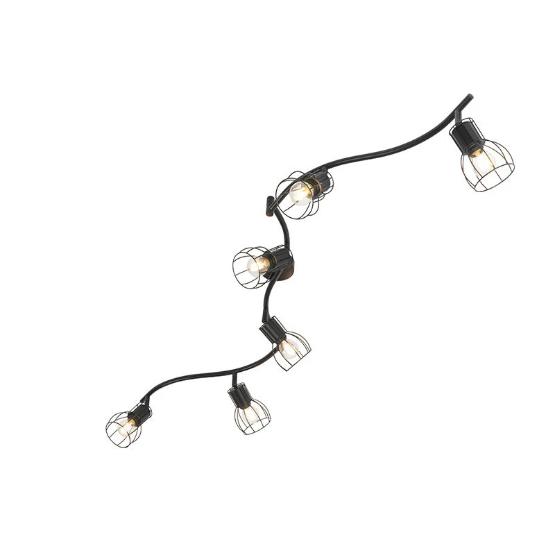 Budget 😀 QAZQA Moderne Deckenleuchte schwarz 162 cm 6-Lichter - Botu ❤️ 7 Budget 😀 QAZQA Moderne Deckenleuchte schwarz 162 cm 6-Lichter - Botu ❤️ – Bild 7