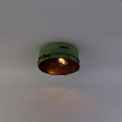 Besorgen 🤩 QAZQA Industrielle Deckenleuchte grün 35 cm - Barril 😉 -Deckenleuchten Verkaufs-Shop 7866 104877 12