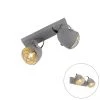 Besorgen 🔥 QAZQA Industriell verstellbarer Spot grauer Beton 2-Licht - Rebus ✨
