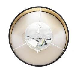 Coupon 🎉 QAZQA Deckenleuchte schwarz 30 cm mit goldener Innenseite - Drum 🔔 -Deckenleuchten Verkaufs-Shop 7900 105475 8