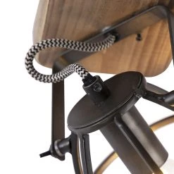 Top 10 🔥 QAZQA Industriestrahler schwarz mit Holz verstellbar - Arthur 💯 -Deckenleuchten Verkaufs-Shop 7904 102427 6