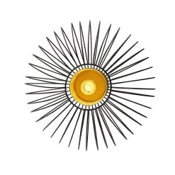 Rabatt 🧨 QAZQA Design Deckenleuchte Gold mit Schwarz - Dobrado ❤️ -Deckenleuchten Verkaufs-Shop 7915 102540 7